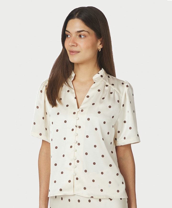 Dames top ecru