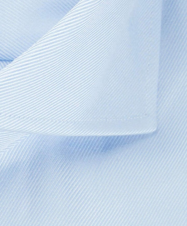 Heren overhemd lange mouw blauw