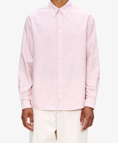 Heren overhemd lange mouw rood