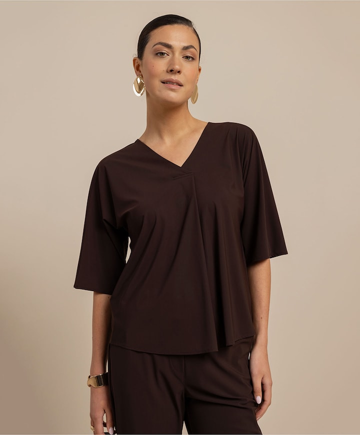 Dames T-shirt bruin
