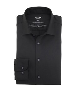Heren overhemd lange mouw zwart