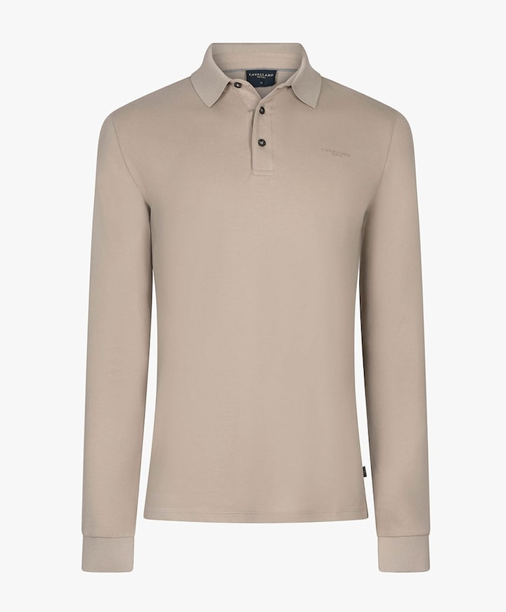 Heren polo beige