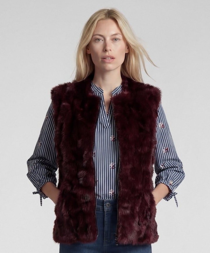 Dames bodywarmer bordeaux