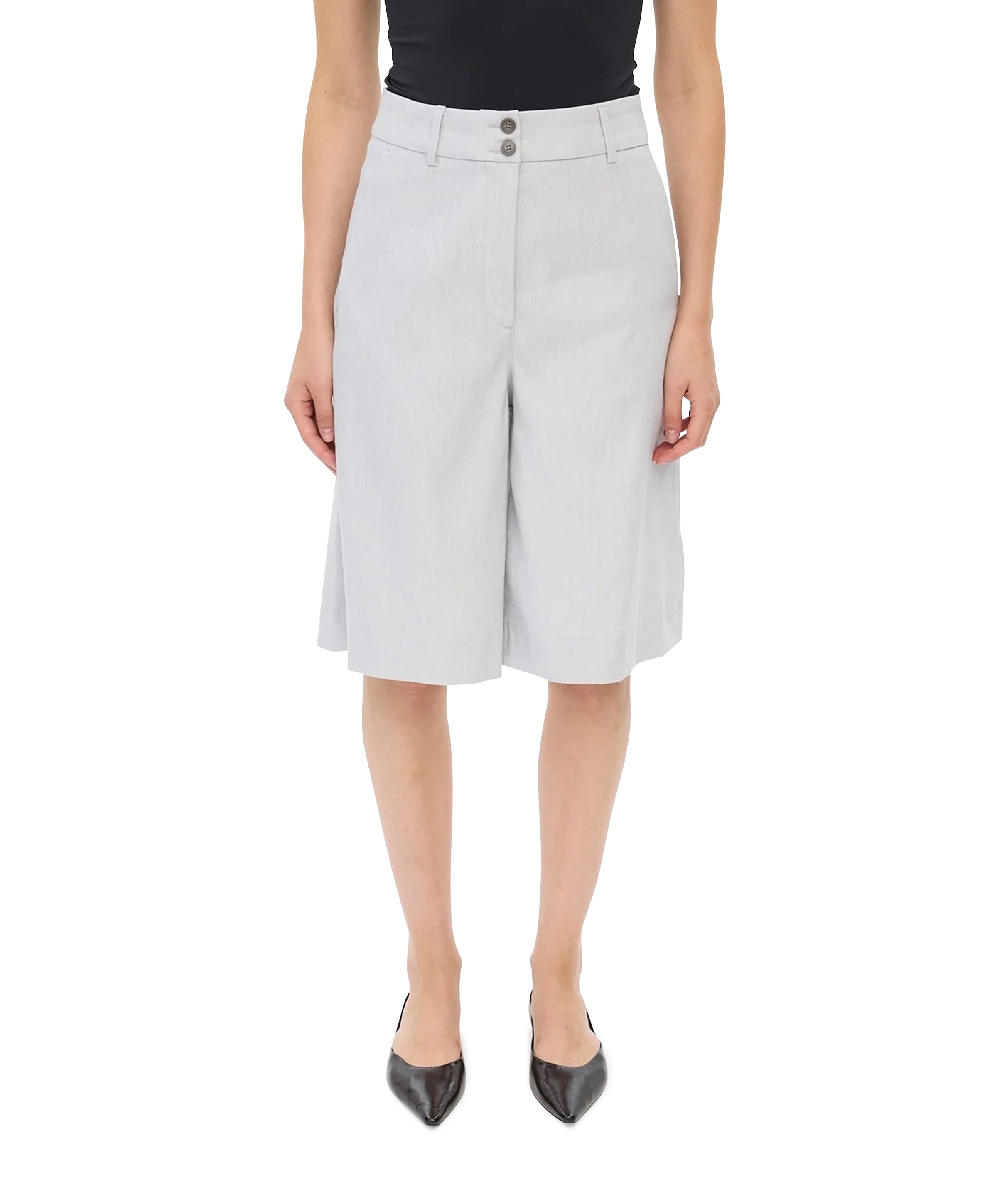 LAURAFV LONG 769 QUIET GREY LINEN dames korte broek grijs
