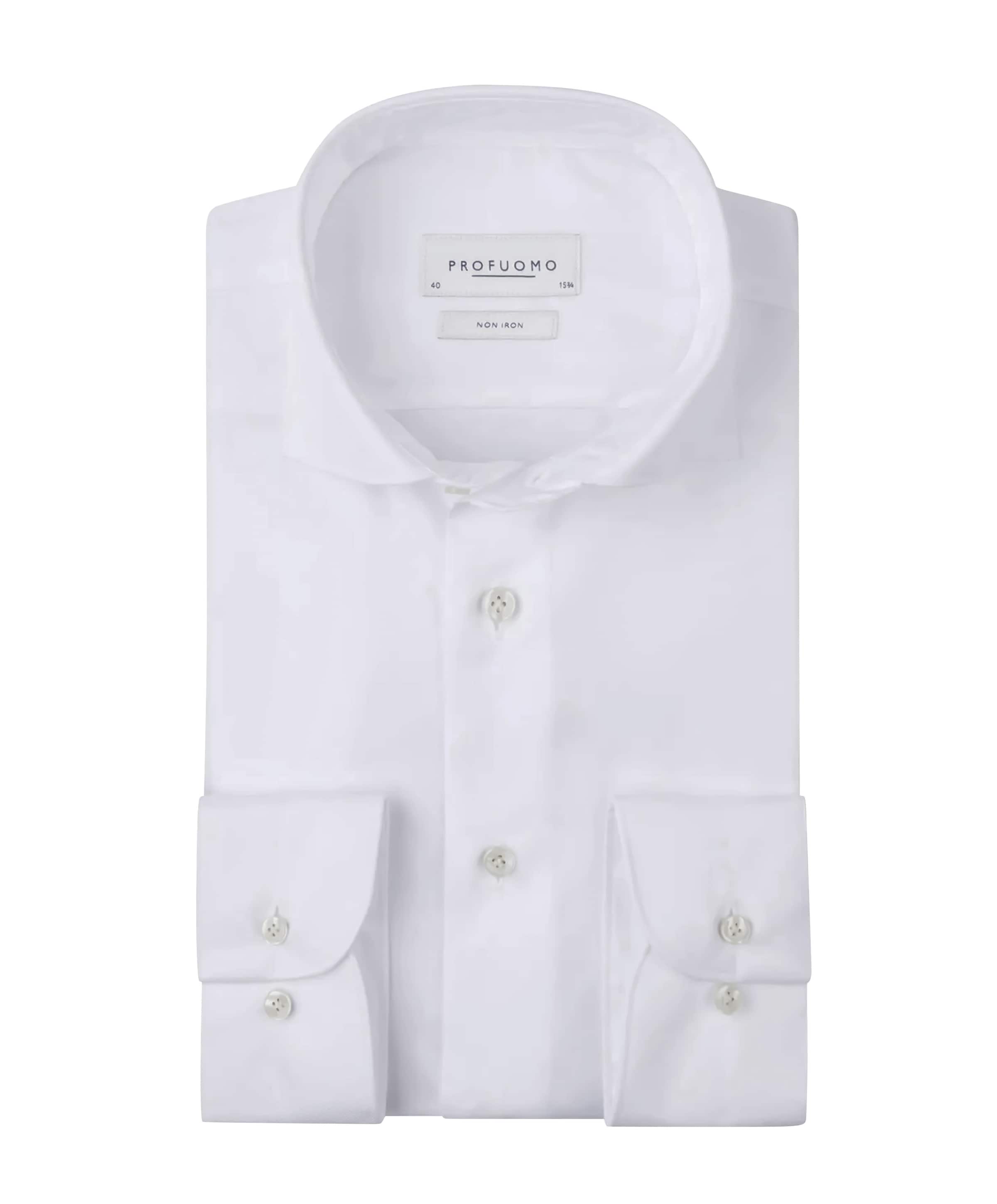 Heren overhemd lange mouw wit