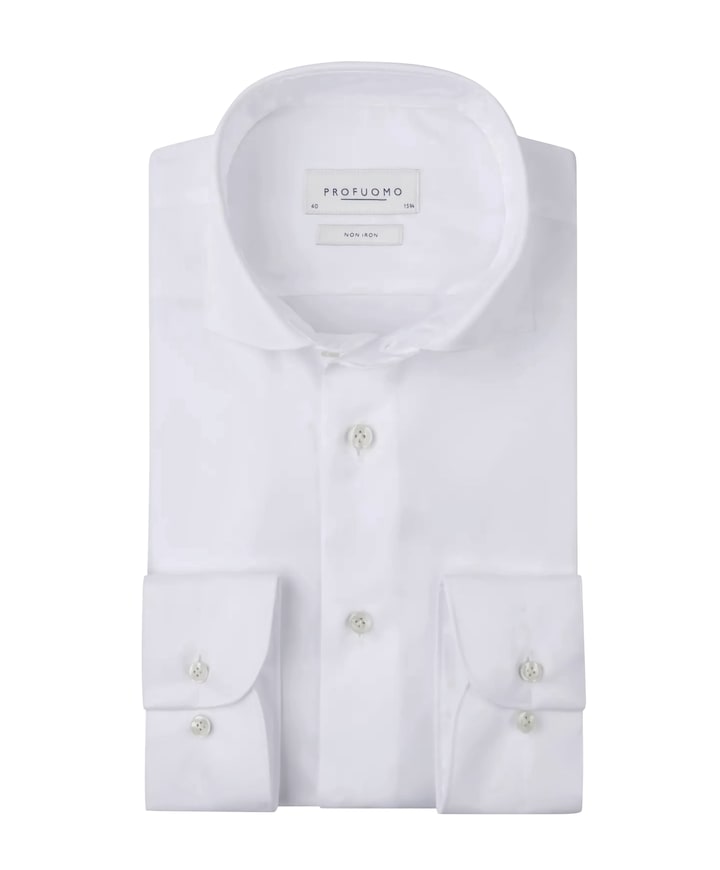 Heren overhemd lange mouw wit