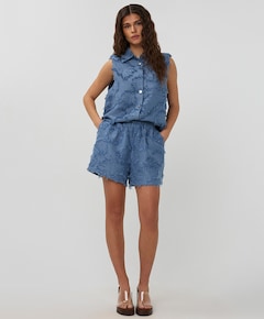 262-ST15 dames korte broek blauw