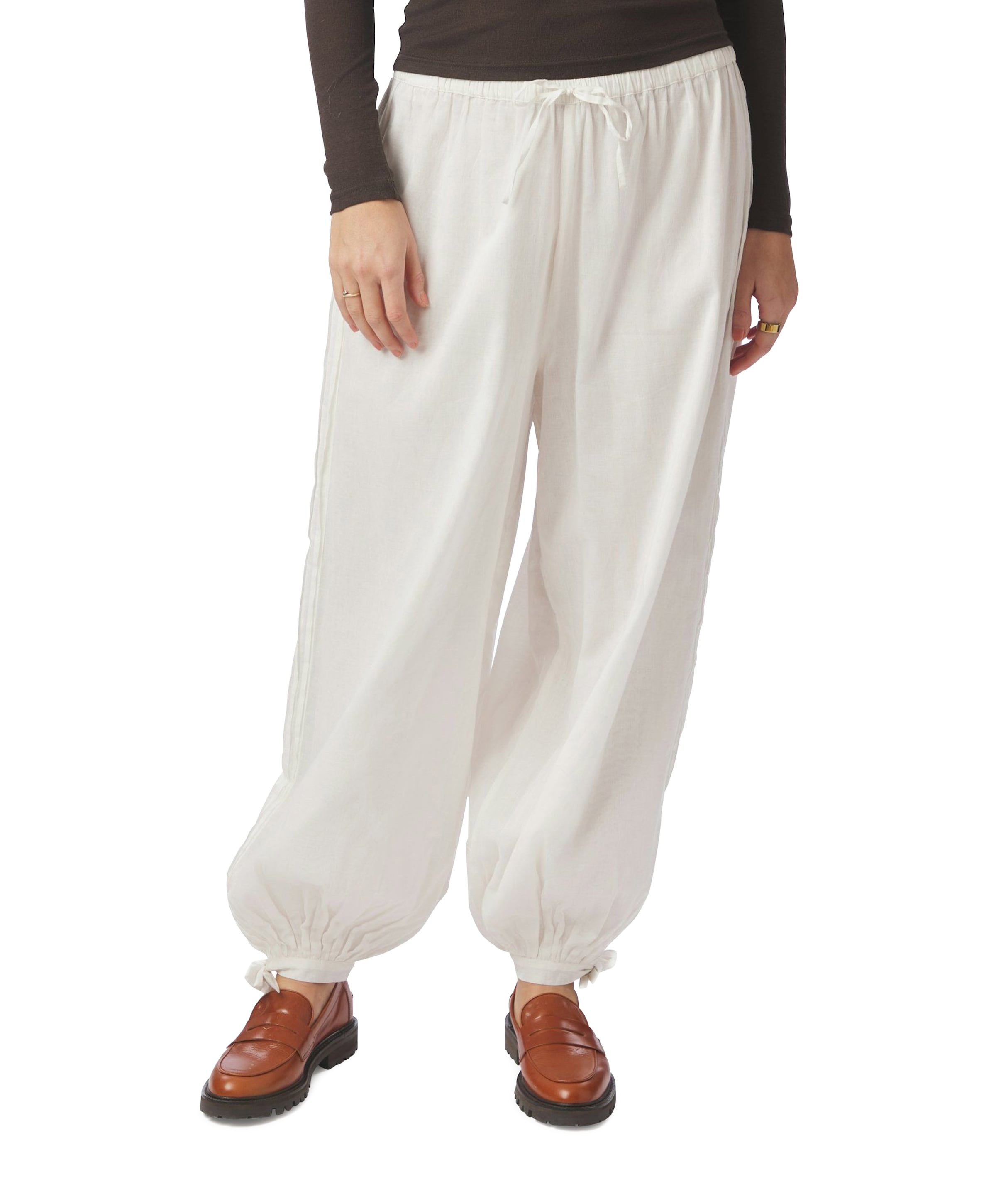 Elyse S Voile Balloon dames broek wit