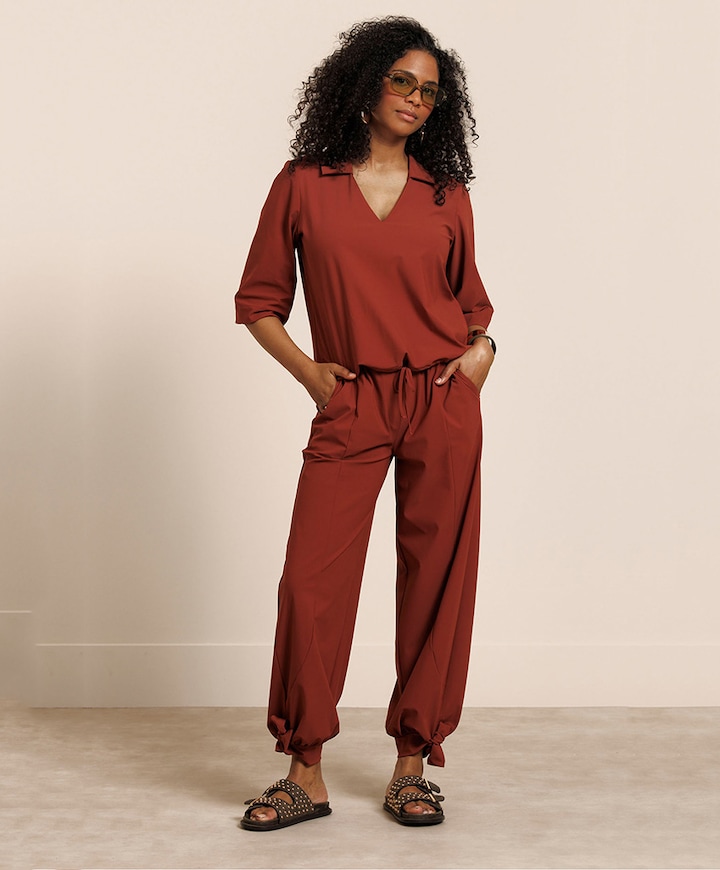 Dames blouse brique