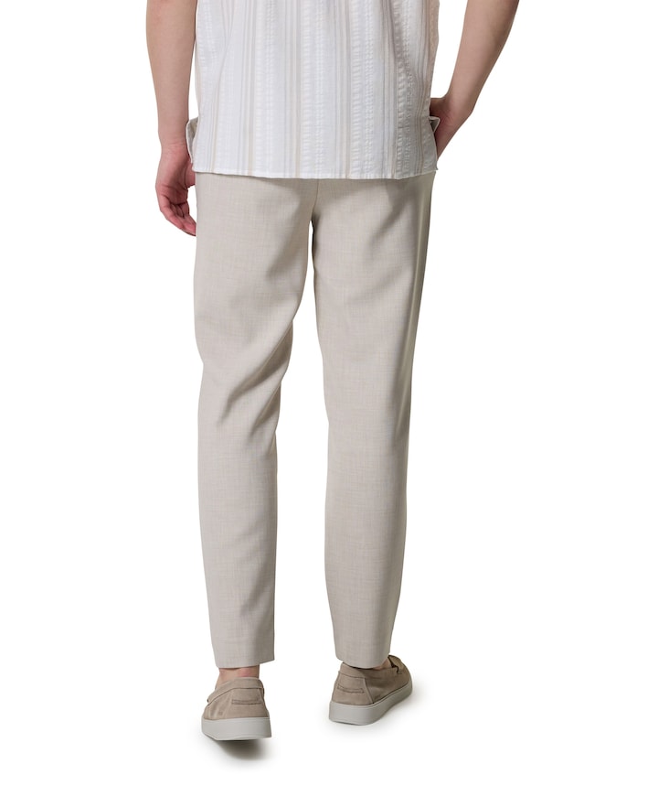 THEOPL 085 SILVER SAND MELANGE heren broek beige