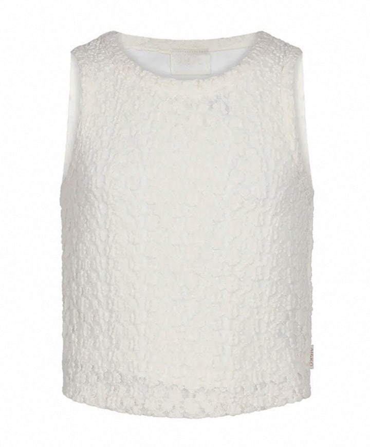Meisjes top ecru
