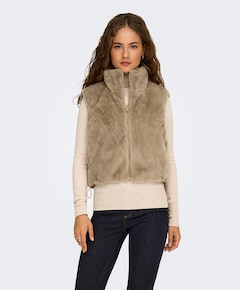 Dames gilet beige