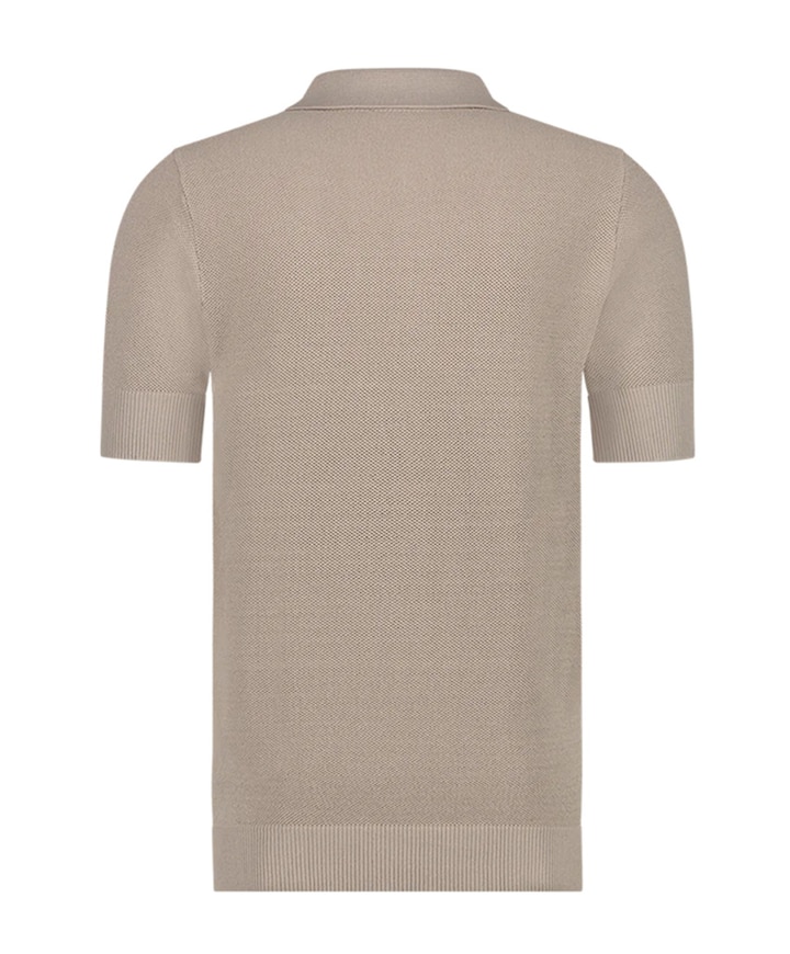 Heren polo beige