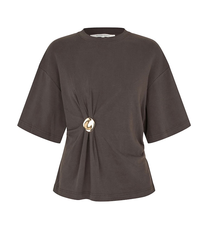 Dames T-shirt bruin