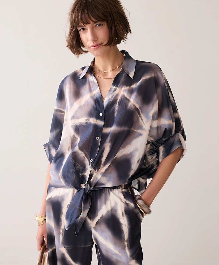 Dames blouse blauw