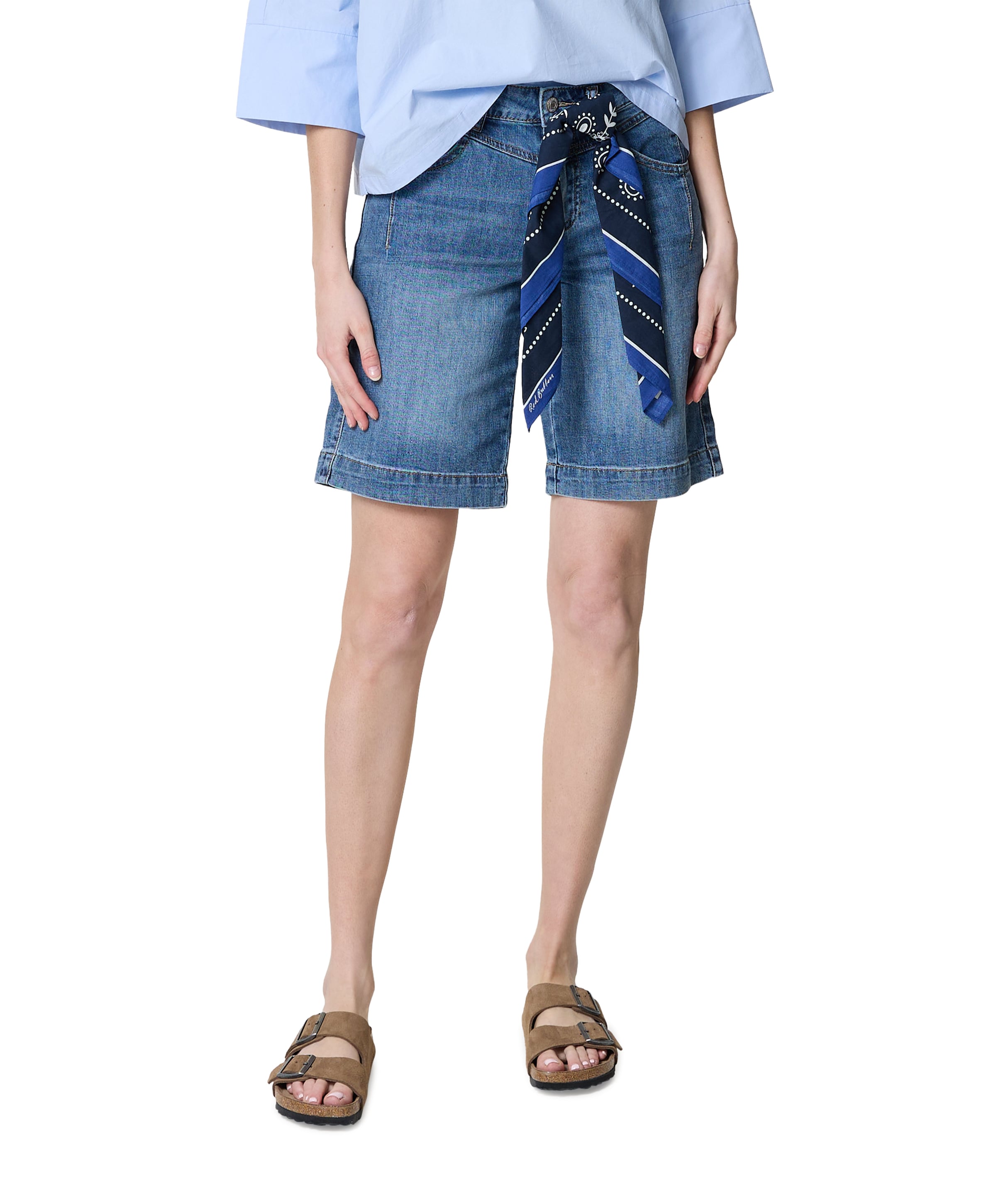 Kate Bermuda & Scarf dames jorts blauw