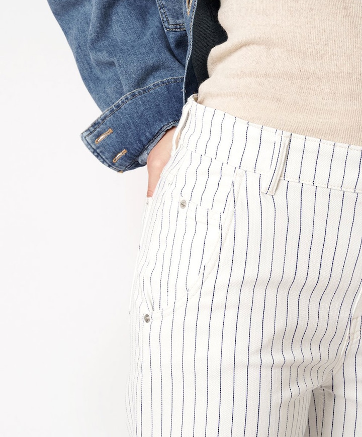 Audrey Wide Leg 5 Pocket dames jeans wit