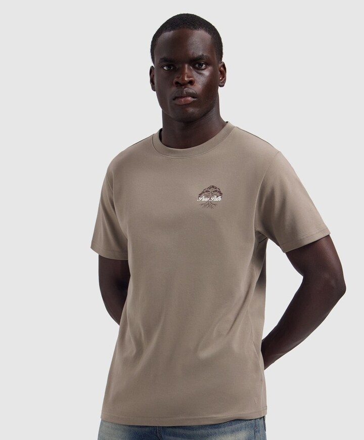 Heren T-shirt beige