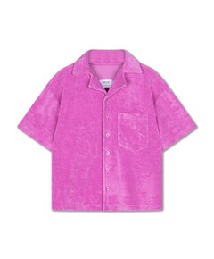 Meisjes blouse korte mouw roze