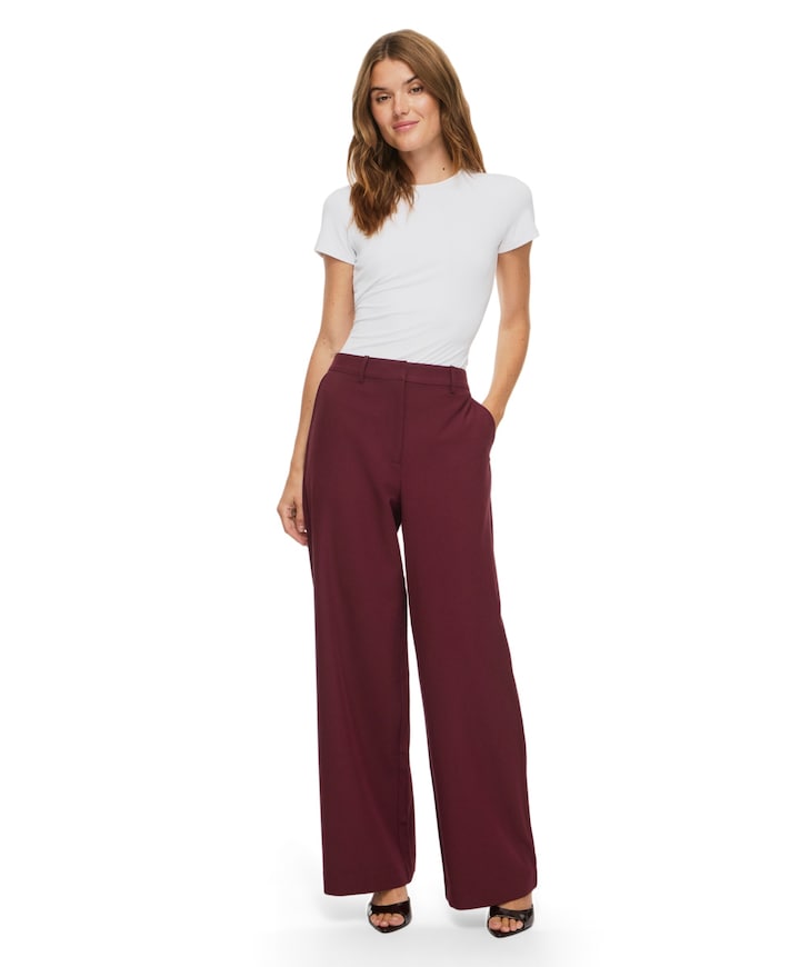 VIONTAYA HW WIDE /BFS dames broek bordeaux