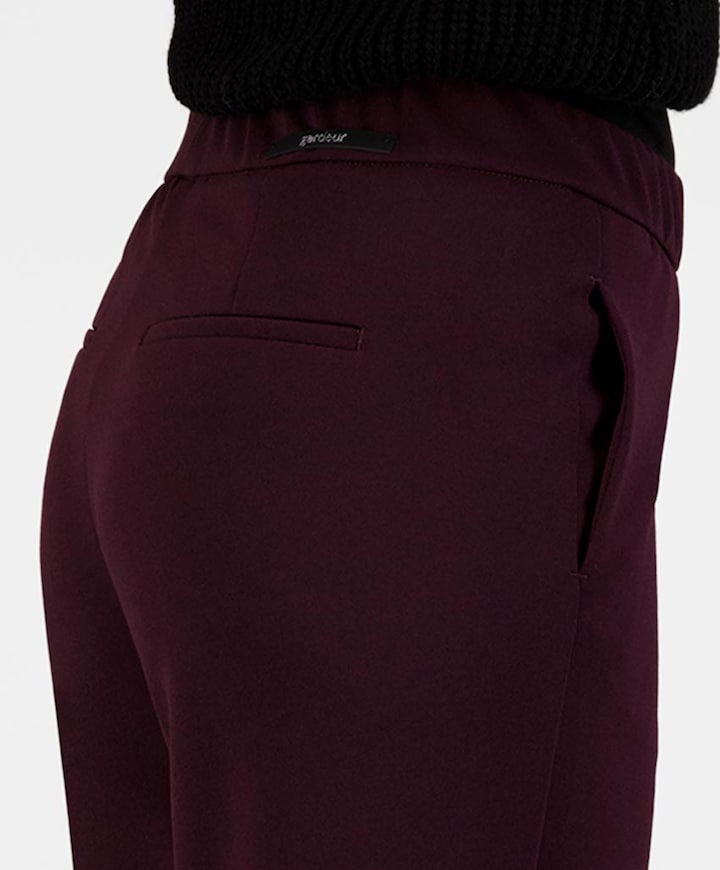 Wide leg Feminine broek bordeaux