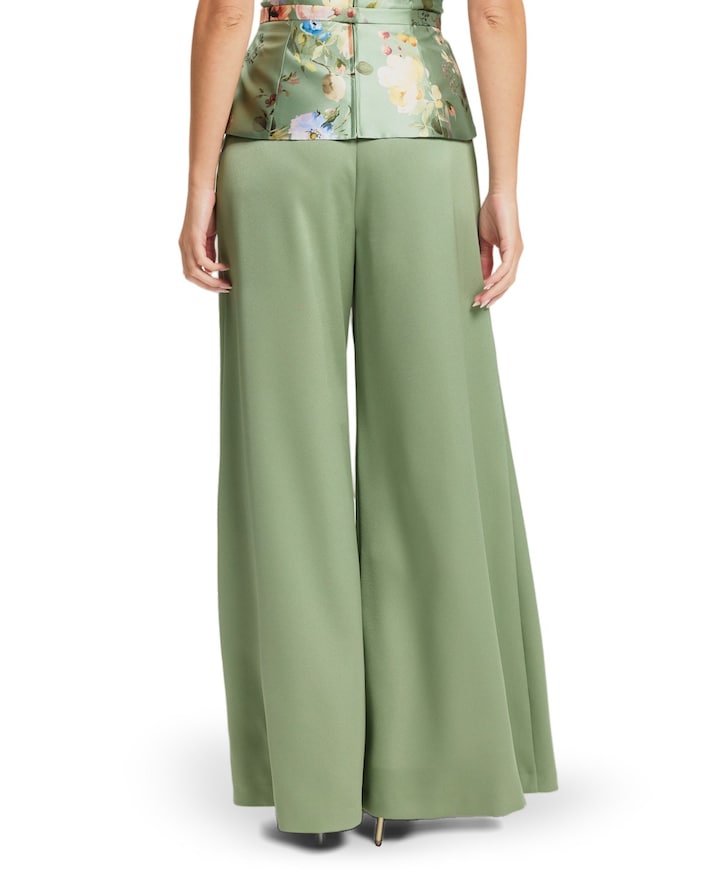 Satinhose mit weitem Bein und franz dames pantalon groen