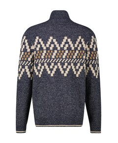 Heren trui met rits blauw