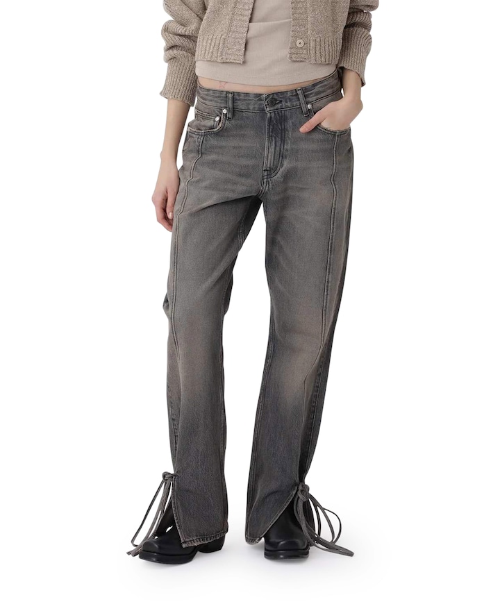 Bella String broek grijs