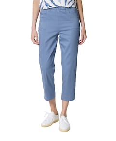 dames capri broek blauw