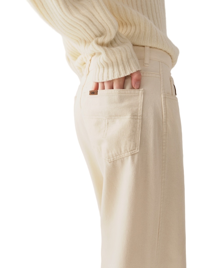 Skater Flare 8087 Ecru Wool dames jeans ecru