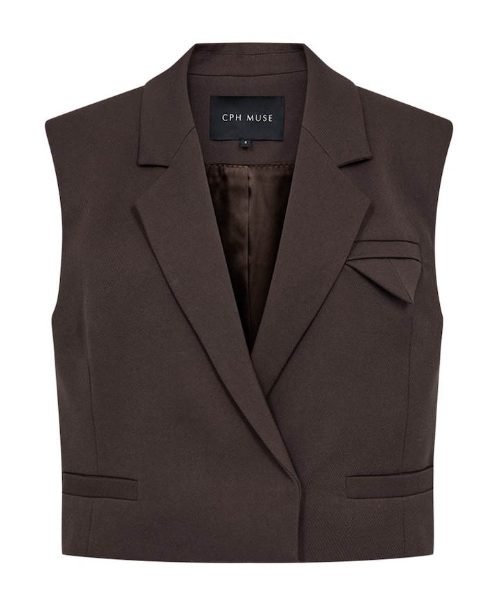 Dames gilet bruin