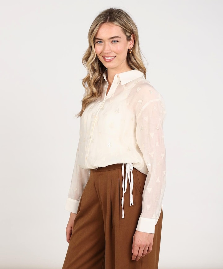 Dames blouse ecru