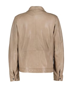 Heren leren jas beige