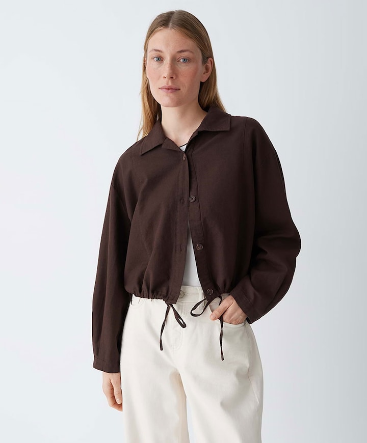 Dames blouse bruin