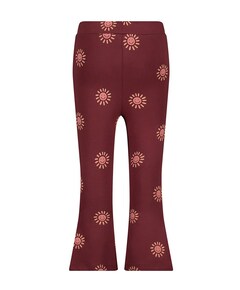 Flared broek AOP meisjes broek bordeaux