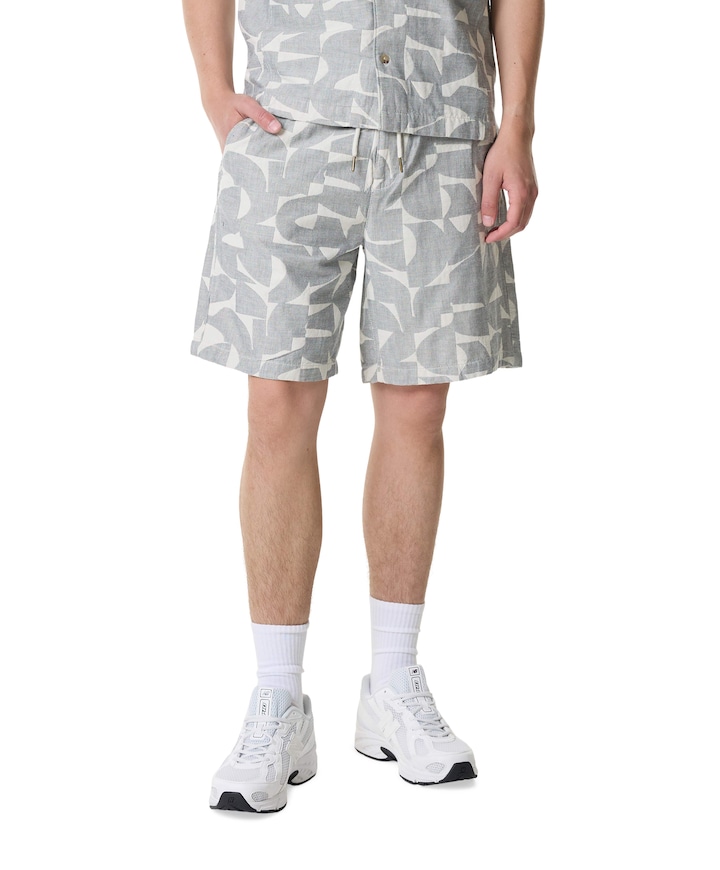 RELAXED SHORTS JAQUARD STRUCTURE heren korte broek grijs