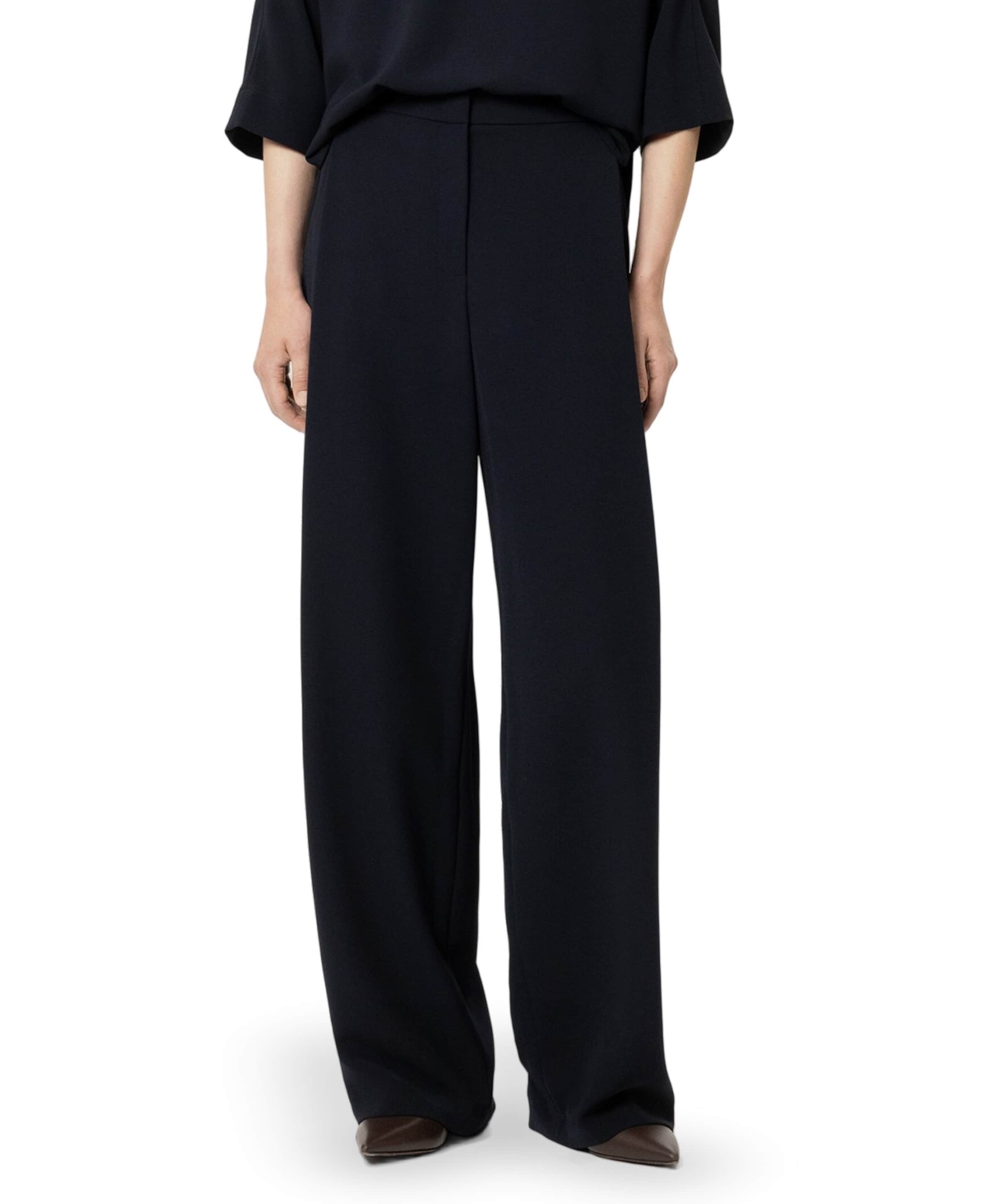 Wideleg mit Bundfalten dames broek blauw
