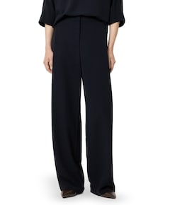 Wideleg mit Bundfalten dames broek blauw