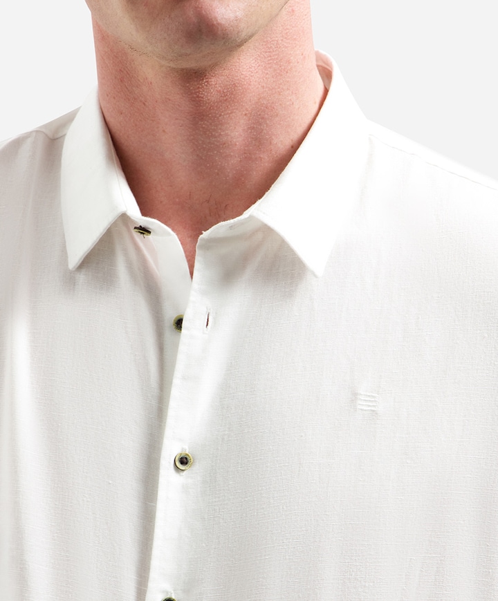 Heren overhemd korte mouw wit