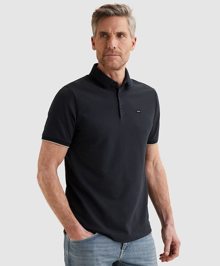 Heren polo blauw