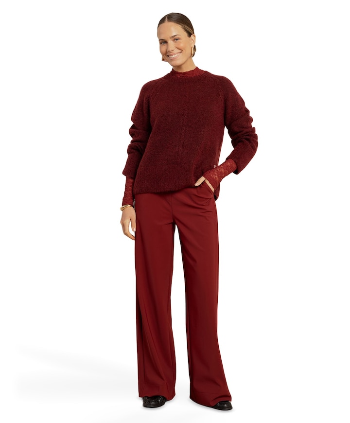 Lexie bonded dames broek bordeaux