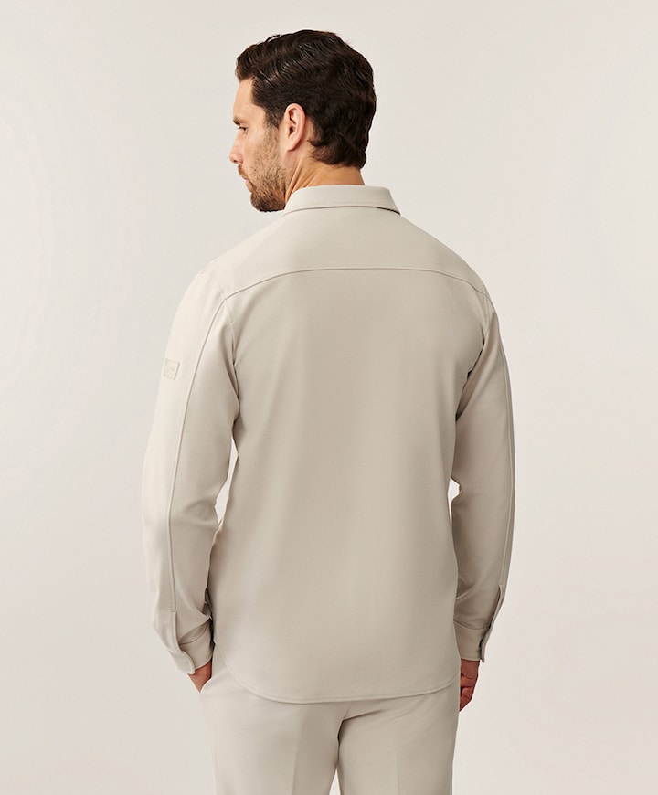 Heren overshirt beige