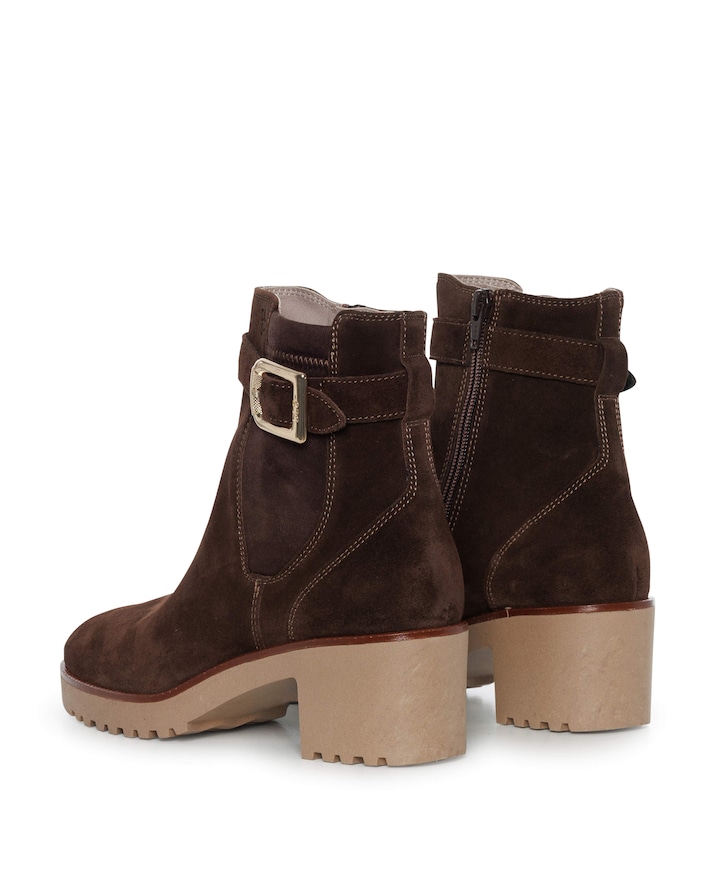 dames enkellaarzen bruin