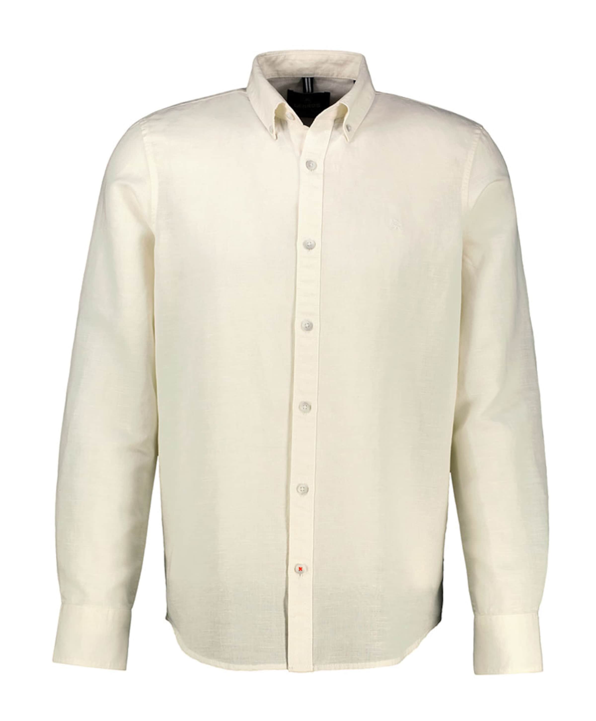 Heren overhemd lange mouw ecru