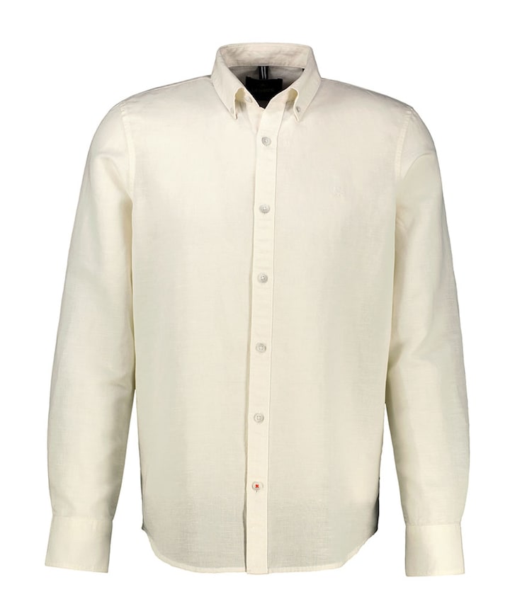 Heren overhemd lange mouw ecru