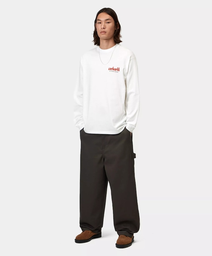 Heren longsleeve wit