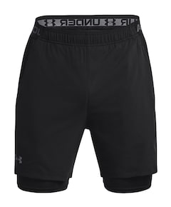 Ua Vanish Woven 2in1 Sts-blk heren short zwart