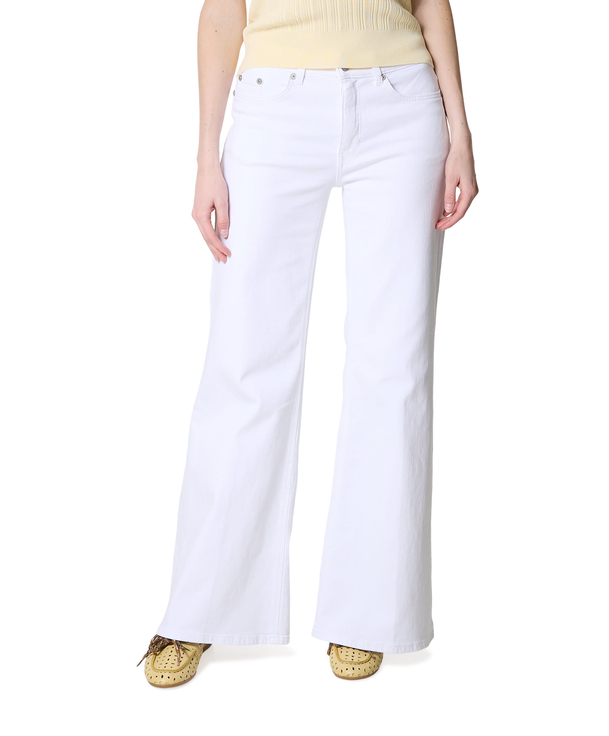 WIDE dames jeans wit