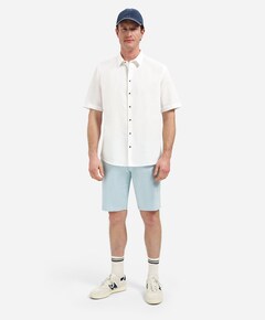 Heren overhemd korte mouw wit