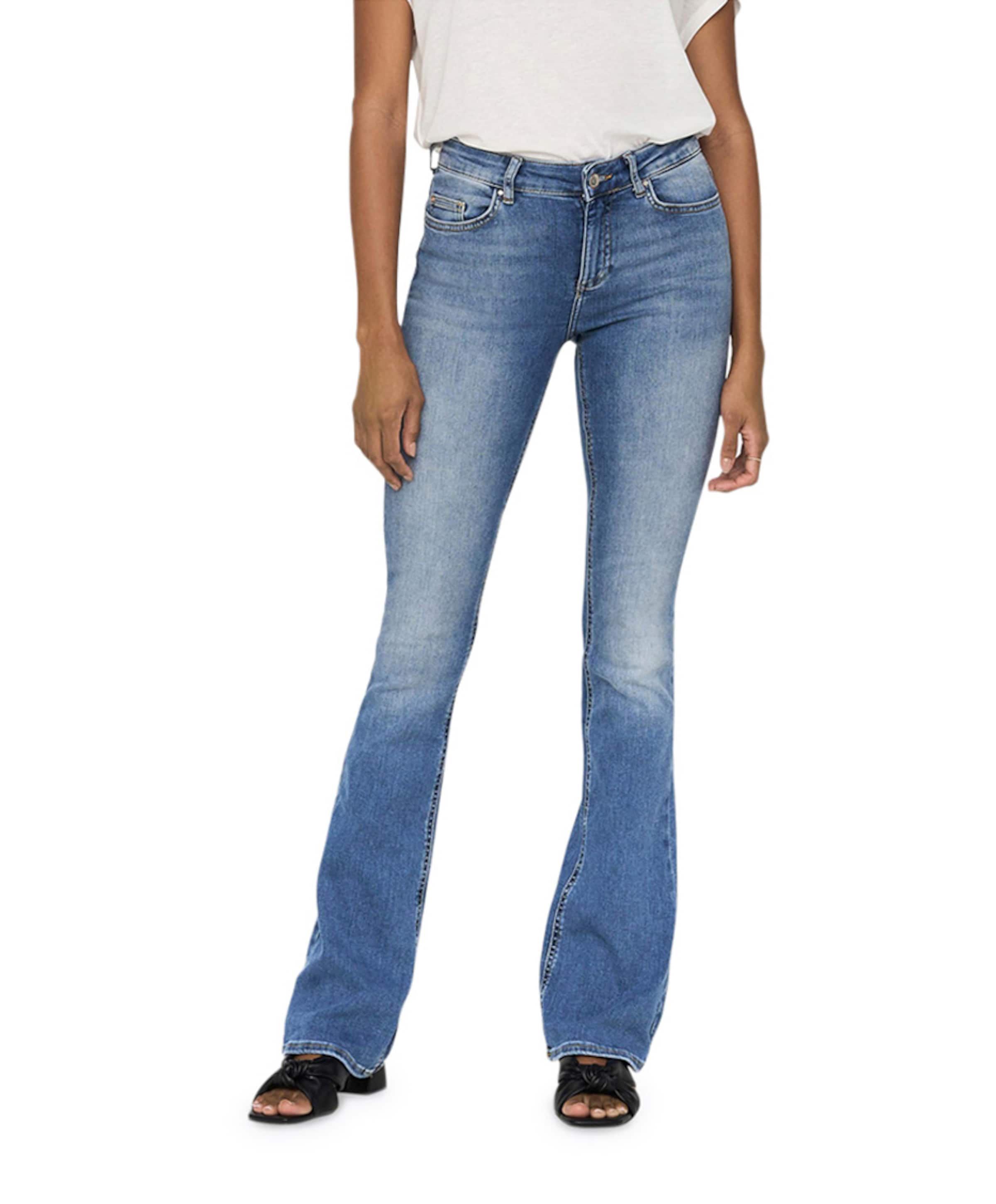 ONLBLUSH LIFE MID FLARED DNM blauw